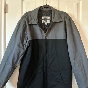 Men's Pineapple Connection 100% Cotton Gray and Black Zip Up Jacket Size Large